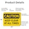 Signmission Keep Clear At All Times, 24 in W x Rectangle, Aluminum OS-2PACK-CS-A-1824-L-19193 - alternate 2